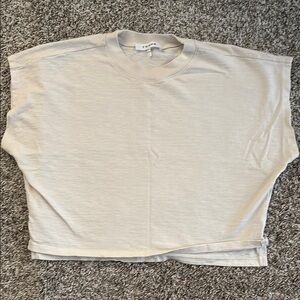 Women’s small FRAME off white beige crop workout running yoga top